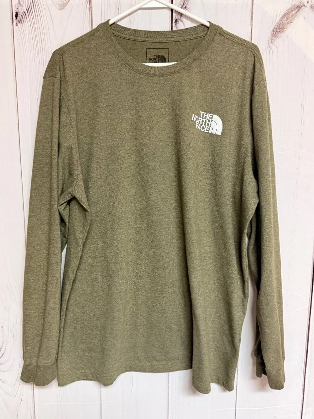 The North Face Men’s Half Dome Tee XL Olive Heather Long Sleeve‎ EUC
